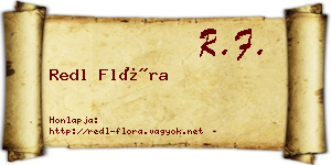 Redl Flóra névjegykártya